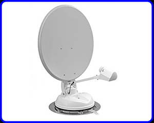 manual crank up caravan and motorhome satellite dish systems